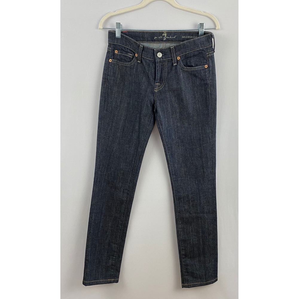 7 For All Mankind Roxanne Skinny Jeans Women's 26 Dark Wash Classic‎ Minimal